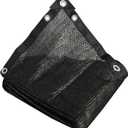 40% 20 ft X 30 ft Black Shade Cloth, Plant Cover Sun Block Screen Taped Edge with Grommets - for Outdoor Patio Tomatoes Barn Kennel Greenhouse