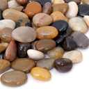 Calofulston 15LB River Rocks for Plants, 1-1.75 inch Natural Decorative Stone for Indoor Pots or Vase or Outdoor Garden Landscaping, Polished Mixed Pebbles for Planters, Come with Gloves