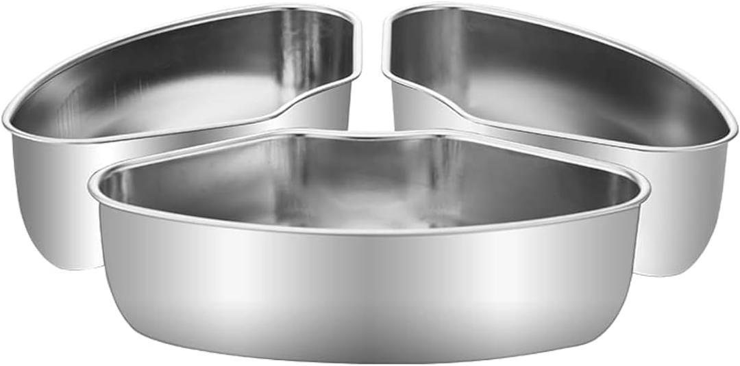 Individual Food Steamer Box Tray Set, 3pack Stainless Steel Mini Steamer Cookers Insert Pot Food Holder for Instant Pot n Air Fryer to Quick Prepare Meal