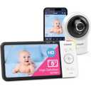 VTech RM5764HD 1080p Smart WiFi Remote Access Baby Monitor, 360 Pan & Tilt, 5" 720p HD Display, HD Night Vision, Soothing Sounds, 2-Way Talk, Temperature Sensor, Motion Detection, iOS & Android
