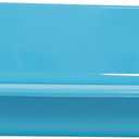 1 Pack Extra Large Dog Litter Box Pan Tray (ABS Material), Low Entry Jumbo Senior Litter Boxes for Multiple Kitten Big Cats, Pet Safe Indoor Dog Potty (Light Blue, 24" L x 20" W)