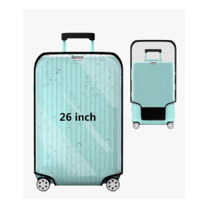 Suitcase Covers For Luggage, 26 Inch Clear PVC Luggage Covers Protector Full Thicken Transparent Waterproof Suitcase Sleeve With Large Velcro for 26" Wheeled Suitcases