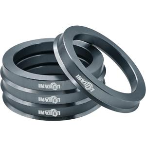 4 Pack Universal Car Hub Centric Ring, 57.1 mm ID to 73.1 mm OD Centerbore, Aluminum Alloy Wheels Center Shaft Shock Absorbing Hubrings, Hub Adapter Rings Compatible with Most Vehicles (Gunmetal Gray)