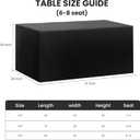 Ascoza 2 Pack Fitted Tablecloth for 6 Foot Rectangle Tables 72 x 30 Inch Black Table Covers Water Resistant Polyester Table Cloth for Wedding, Parties,Display, Trade Show (Black)