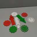 3 Pcs Christmas Money Holder, Wooden Money Holders, Christmas Ornament Money Holder with 10 Holes Cake for Table Decor Personalized Money Cash Gift Can be Written On The Back