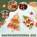 Gadpiparty Christmas Tree Bamboo Serving Tray 12 Inch Holiday Snack Platter Wooden Christmas Candy Dish for Family and Office Party Seasonal Table Decor