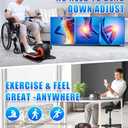 Under Desk Elliptical Machine, Electric Elliptical Leg Exerciser for Seniors with 12 Adjustable, Portable Quiet Elliptical Exercise Machine, Seated Pedal Exerciser with Remote Control (Orange)