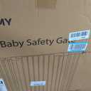 COMOMY 36" Extra Tall Baby Gate for Stairs Doorways, Fits Openings 29.5" to 48.8" Wide, Auto Close Extra Wide Dog Gate for House, Pressure Mounted Easy Walk Through Pet Gate with Door, White