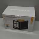 Toastmaster 2-Slice Toaster - Black with Stainless Steel - Kitchen Essential for Sandwich Bread & Breakfast Toast - Toaster with Wide Slots, High Rise Toast Lift & Cool-Touch Exterior