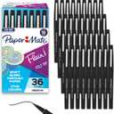 Paper Mate Flair Felt Tip Pens, Medium Point (0.7mm), Black, 36 Count - Office Supplies