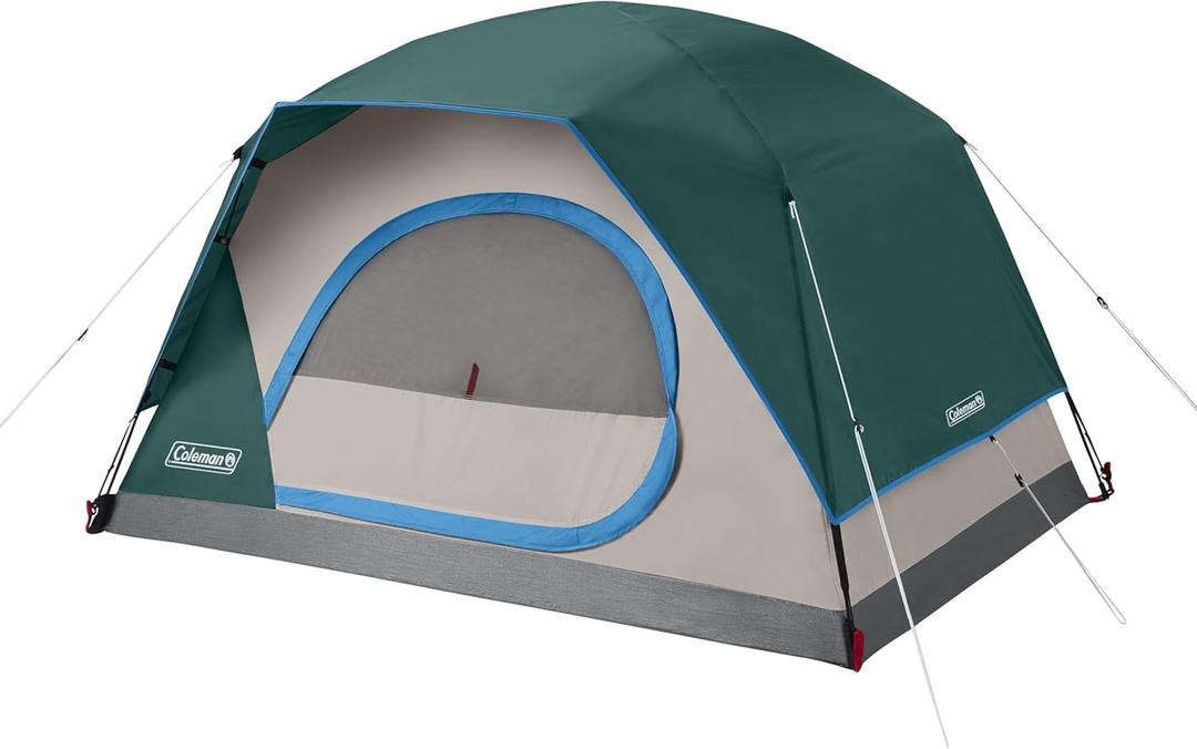 Coleman Skydome Tent with 5 Minute Setup, 2/4/6/8 Person Weatherproof Tent with Rainfly & Carry Bag, 20% More Headroom Than Traditional Canopies (PFAS-Free, Evergreen)