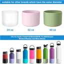 3 x yoelike 2PCS 2 Colors Silicone Water Bottle Boot for Owala, Anti-Slip Protective Sleeve for FreeSip/Twist/Flip, Watter Bottle Accessories, Bottom Bumper Cover, Dishwasher Safe, BPA Free (black+Mint)