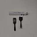 Mini Small Spatula, 2 Pieces Flexible Nonstick Brownie Silicone Tiny Spatula (Black)