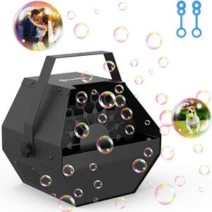 Fansteck Bubble Machine, Wireless Automatic Metal Bubble Machine, Upgraded High Efficiency Quiet Motor, Suitable for Indoor and Outdoor
