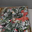 Norme 2 Pack Christmas Memorial Cemetery Wreath for Graves with Garden Flag 12.6in Xmas Grave Wreath Outdoor Cemetery Funeral Flower Stand for Memorial Day Winter Gravestone Decoration