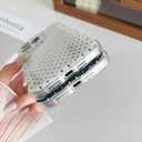 Yeddabox for iPhone 15 Pro Case Cute Wavy Polka Dot Phone Case Soft TPU Slim Shockproof Phone Cover for Women Girls, White