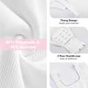 Eleady Shapewear Bodysuits for Women - Body Shaper Thong Tank Top Bodysuit Square Neck (XL, White)