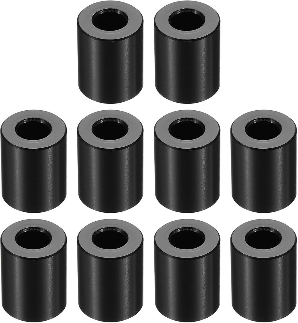 PATIKIL M6 Aluminum Spacers, 10 Pcs Metal Spacer Aluminum M6 x 1/2" OD x 3/4" L Aluminum Spacer Screw Standoff Round for 1/4" or M6 Screw Bolts