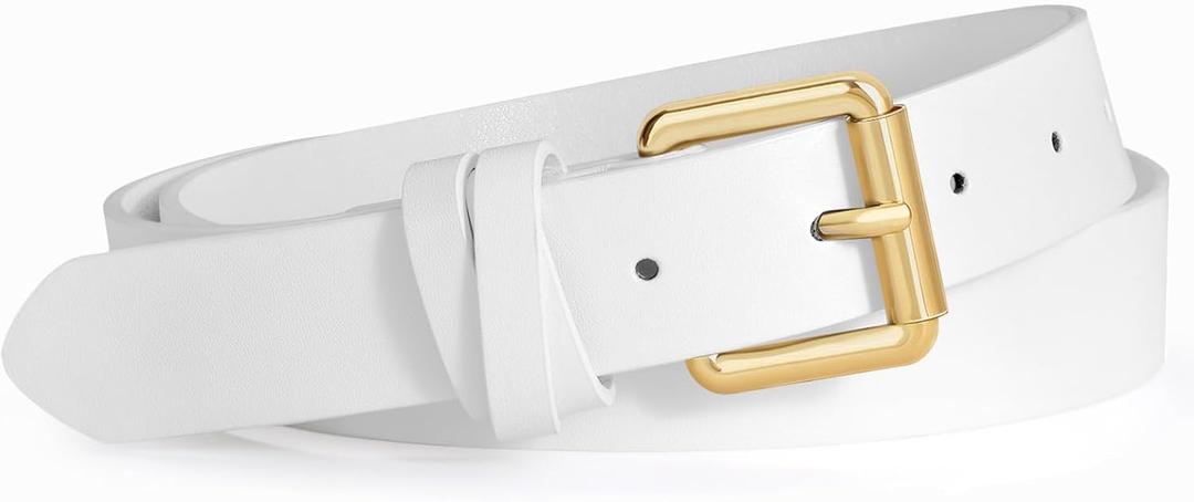 WHIPPY Women's Leather Belts for Jeans Pants Casual Ladies Belt Fashion Vintage Pin Buckle Belt for Women