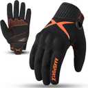 Breathable Motorcycle Gloves for Men with Kevlar & TPR Palm Protection Hard Knuckles Touchscreen (Black, XXL)