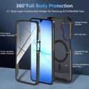 Hensinple for Samsung Galaxy A17/ A16 5G Phone Case, Built-in Screen Protector, Compatible with MagSafe, Military Grade Drop Protection Shockproof Translucent Matte Cover for Galaxy A17/A16/A26, Black