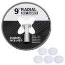 Precision Defined 9-Inch Hook & Loop Sandpaper Pack Orbital Sander Pads, Drywall Sanding Screens, Aluminum Oxide Sandpaper (80, 120, 150, 180, 220) for Wood, Drywall