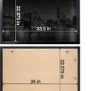 Annecy 22.375x34 Picture Frame Black1 Pack, 22.375 x 34 Picture Frame for Wall Decoration, Classic Black Minimalist Style Suitable for Decorating Houses, Offices, Hotels