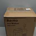 Aeitto Nugget Ice Maker Countertop, 42lbs/24H Ice Machine with 1.5L Water Tank, Rapid Ice Release in 6 Mins, Self-Cleaning Pebble Ice Maker with Basket and Scoop for Home Office RV and Party, Black