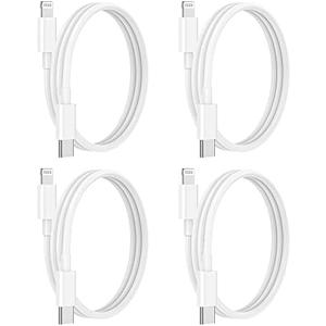 USB C to Lightning Cable 4Pack 3FT Type C Charger Fast Charging Cord Compatible for Apple iPhone 14/14 Pro/14Pro Max/13/13 Pro/12/12 Pro/11/11 Pro/XR/XS/X/8/8 Plus/iPad MFi Certified