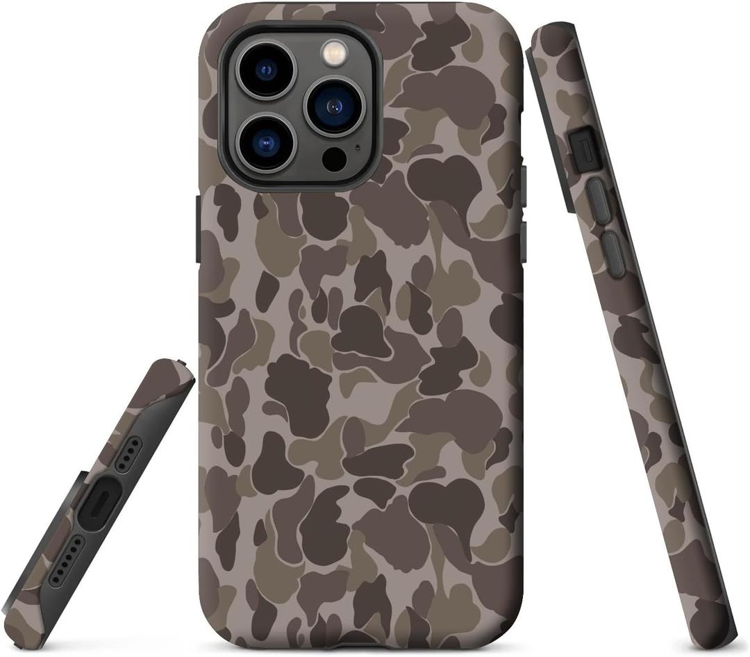 for iPhone 12 Pro Case & iPhone 12 Case,Hunting Camouflage(Camo),Dual Layer Soft TPU Hard PC Bumper Case Design