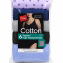 JUST MY SIZE Women's Cool Comfort Cotton High Brief 6Pack, Size 10/2x