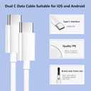 Fast Charger for iPhone 17 16 15,USB C Chargers 2 Pack,20W PD Wall Phone Charger Block with 6FT