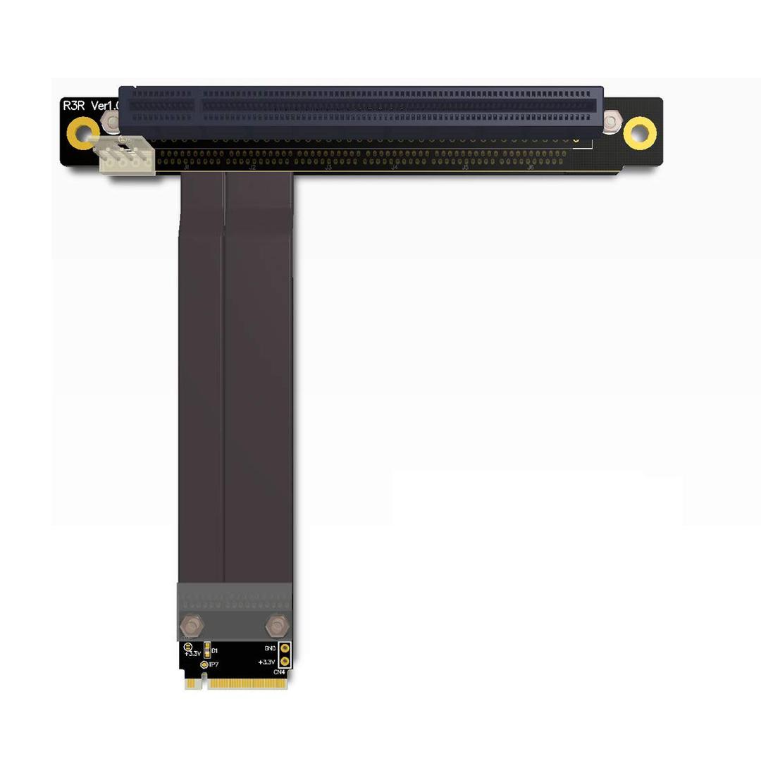 M.2 NGFF NVMe Key M Extender Cable to PCIE x16 Graphics Card Riser Adapter 16x PCI-e PCI-Express for M2 2230 2242 2260 2280 (25cm)