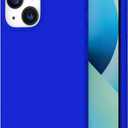 K TOMOTO Compatible with iPhone 13 Mini Case, Liquid Silicone Gel Rubber Cover with Microfiber Lining, Full Body Drop Protection Phone Case for iPhone 13 5.4 Inch(2021), Klein Blue