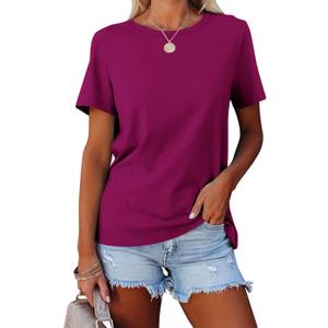Minetom Women's T Shirts Short Sleeve Tops Casual Summer Tees (XXL)