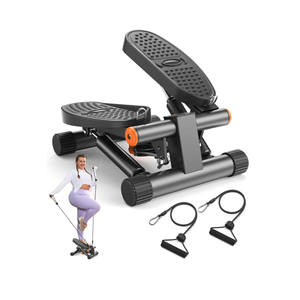Niceday Steppers for Exercise, Mini Stair Stepper with Resistance Bands at Home Workout Equipment with 300LBS Loading Capacity, Hydraulic Fitness Stepper with LCD Monitor