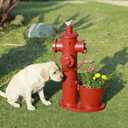 20.9" Tall Metal Fire Hydrant for Dogs to Pee On with Planter,2-in-1, Outdoor Dog Pee Post,Metal Garden Decor for Yard/Patio