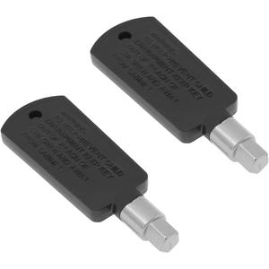 The Lord of the Tools 2Pcs Mini Fridge Key Lock Freezer Door Key Replacement Pentagonal Hole Key Accessories for Chassis Distribution Box Refrigerator 5.8x6mm Black