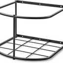 1 Pcs 5 Gallon Heavy Duty Horse Bucket Holder Wall Mounted Metal Water and Feed Bucket Hanger for Horse, Goat, Sheep and Other Livestock, Black