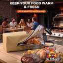 2 x AWEASROY 21'' BBQ Blanket for Resting Meat, Waterproof Oil-Proof(Brown)