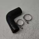 90 Degree Elbow Reducer Coupler Silicone Hose 4-Ply 2inch to 2 1/ 2-inch for Turbo/ Intercooler/ Intake Piping, Length 120mm Thickness 5mm with T-Bolt Clamp