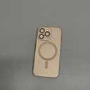 Magnetic case for iPhone 13 Phone Case for Women/Men, Matte Luxury Soft Metallic Luster Design with Camera Lens Protector, Compatible with Magsafe Case for iPhone 13 6.1"-Champagne Gold