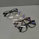 CCVOO Reading Glasses for Women/Men, Eyeglasses, Blue Light Readers for Women/Men, Computer Eye Glasses, Cheaters (2 Black/ 2 Transparent/ 1 Turtle) +0.75