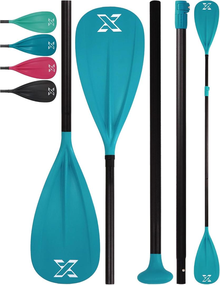 ZLX Paddle Board Paddle, 3 or 4 Piece Adjustable SUP Paddle, Detachable Floating Kayak Paddles, Lightweight Oar with Premium Durable Fiber Blade, for Paddleboard, Surfing, Water Sports Enjoyment