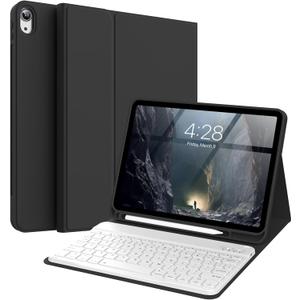 Keyboard Case for iPad (A16) 11th/10th Generation (11/10.9 Inch, 2025/2022) with Pencil Holder, Magnetic Detachable Wireless Bluetooth Keyboard, Folio Keyboard Cover - Thin & Light, Black