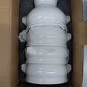 Cinf Ceramic 12 oz Set of 4 Lion Head Porcelain Soup Bowls White Christmas Gifts Microwave Safe Soup and Fruit Home Kitchen