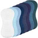 Frienda 8 Pieces Muslin Burp Cloths for Baby Cotton Burp Cloth 10 x 20 Inches Multi Colors Muslin Washcloths Diapers 4 Absorbent Layers Newborn Face Towels for Baby Boy Girl Unisex (Blue Series)