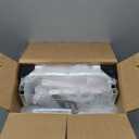 Small Makeup Vanity Desk 27.5''W with Mirror and Lights, Vanity Desk with 3 Fabric Drawers and Height-Adjustable Stand, Vanity Table for Girls Gifts, Bedroom and Small Spaces, White