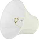 Aspen Creative 58053A Bell Uno Lamp Shade in Chiffon White, 7" Top x 14" Bottom x 11" Slant Height, Slip UNO 36mm