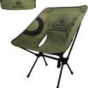 Lightweight Folding Camping Chair for Adults, Heavy Duty 300lbs Capacity Compact Backpacking Hiking Chair  Portable Durable Outdoor Chair with Ergonomic Support (Ranger Green)